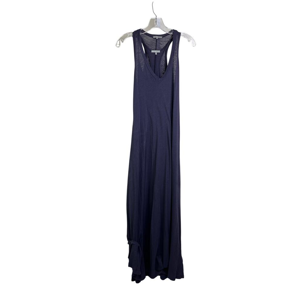 James Perse Dress Womens‎ 2 Gray Long Tank Dress Lined Layer V-Neck Minimalist